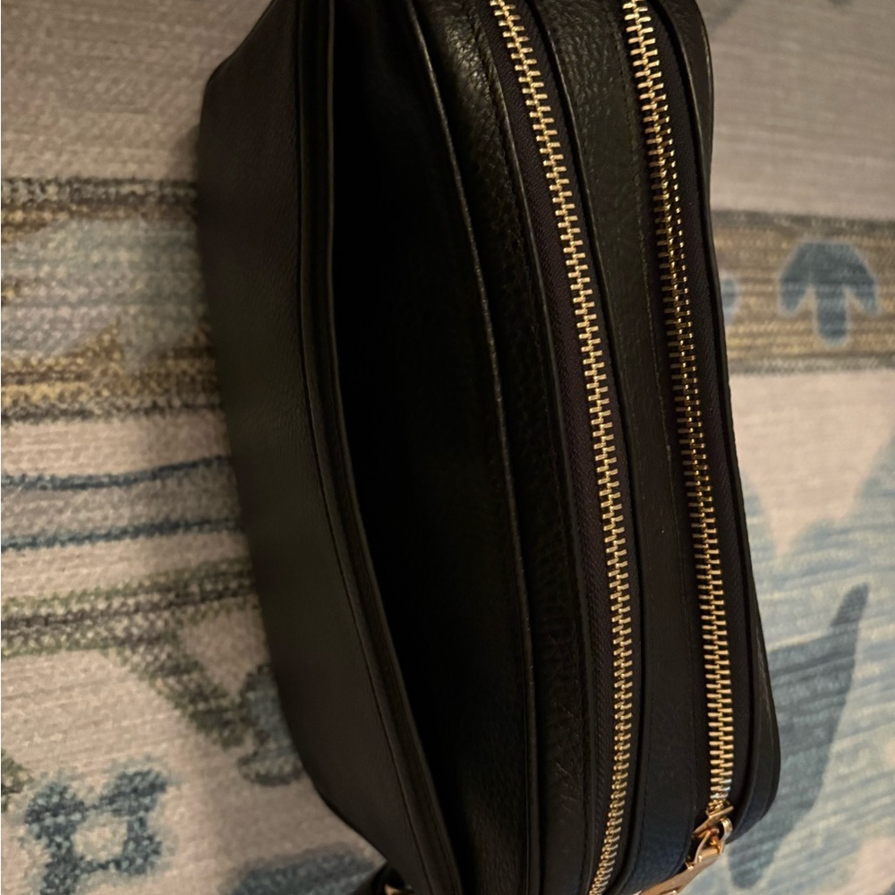 Coach Black Crossbody Bag camera bag with Gold Accents - Picture 7 of 9